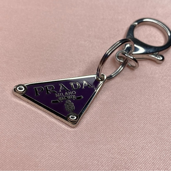 Authentic Dark Purple Prada Repurposed Keychain - Picture 1 of 2